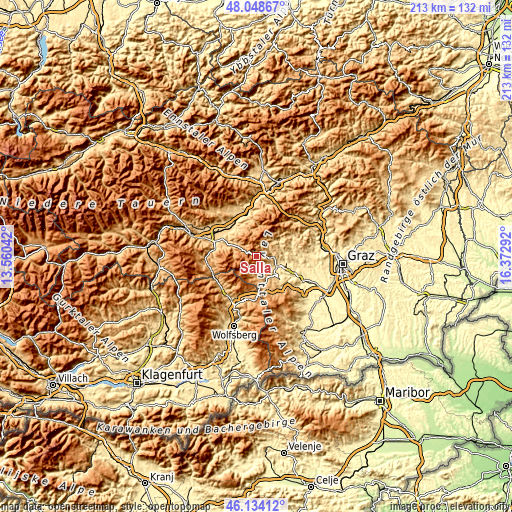 Topographic map of Salla