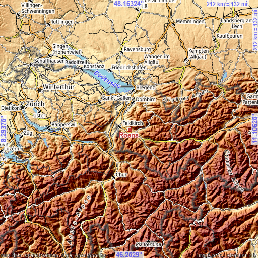 Topographic map of Röns