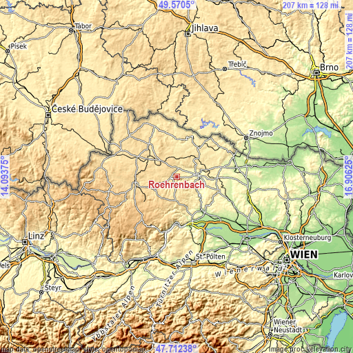 Topographic map of Röhrenbach