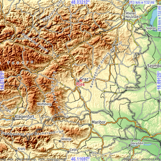 Topographic map of Ries