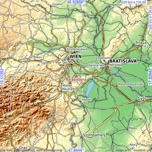 Topographic map of Reisenberg