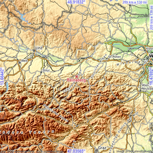 Topographic map of Reinsberg