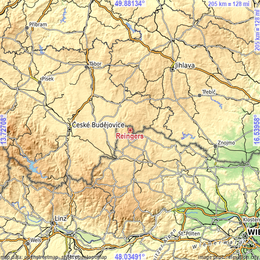 Topographic map of Reingers