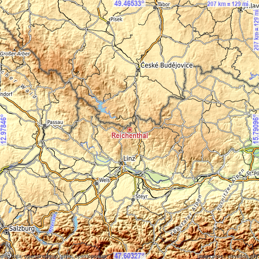 Topographic map of Reichenthal