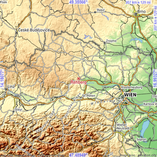 Topographic map of Rehberg