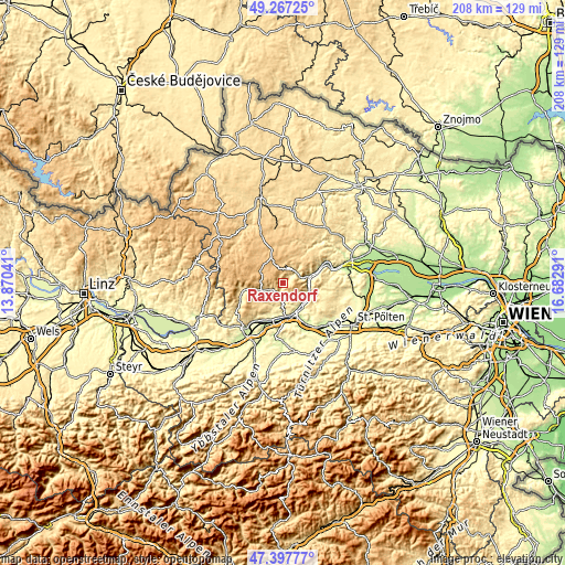 Topographic map of Raxendorf