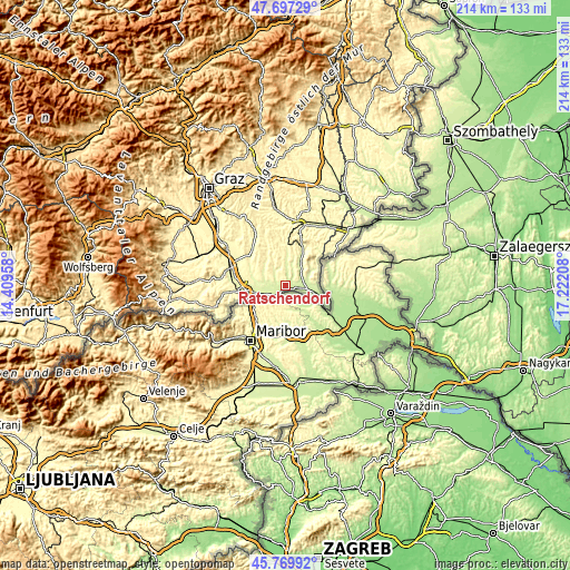 Topographic map of Ratschendorf