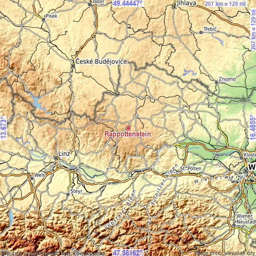 Topographic map of Rappottenstein