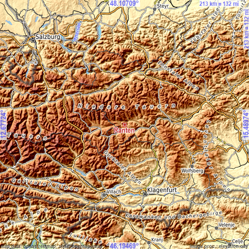 Topographic map of Ranten