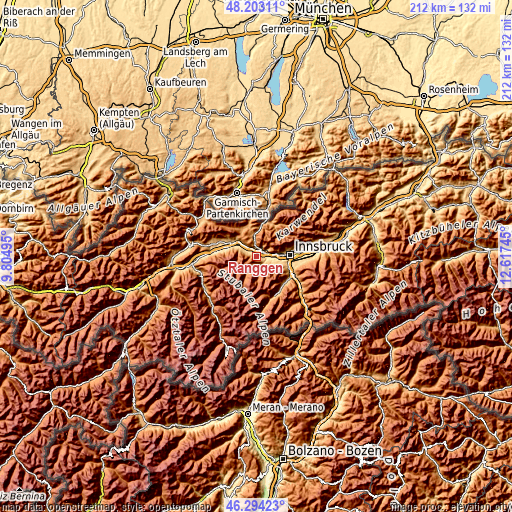 Topographic map of Ranggen