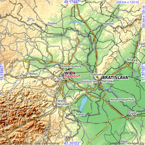 Topographic map of Raasdorf