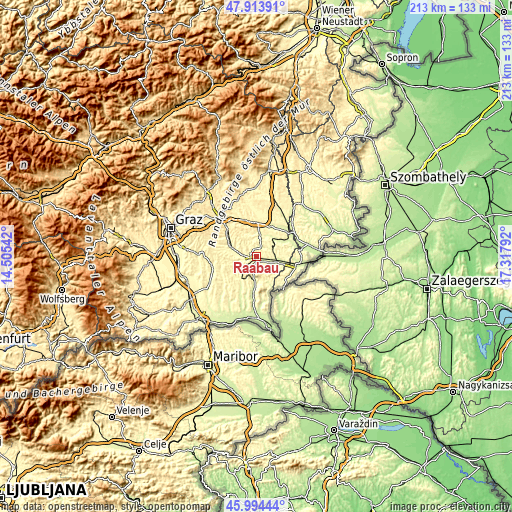 Topographic map of Raabau