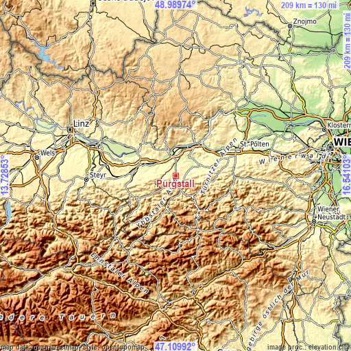 Topographic map of Purgstall