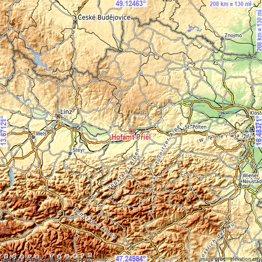 Topographic map of Hofamt Priel