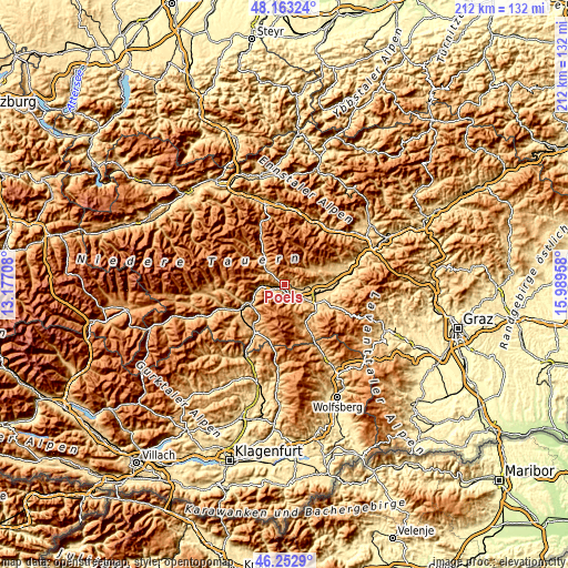 Topographic map of Pöls