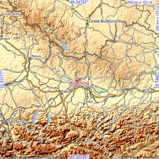 Topographic map of Plesching