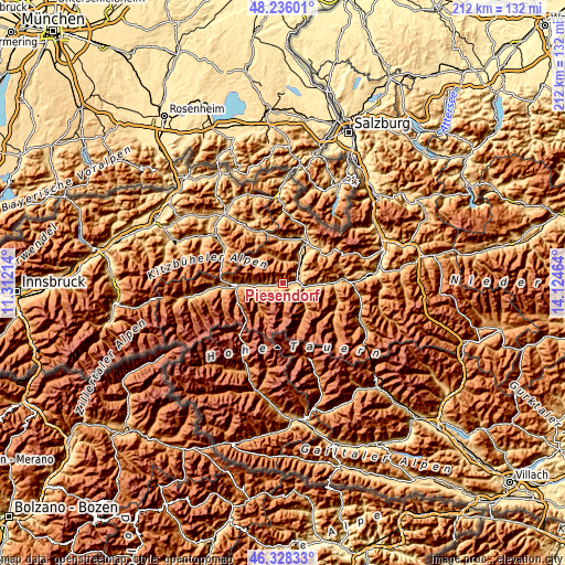 Topographic map of Piesendorf