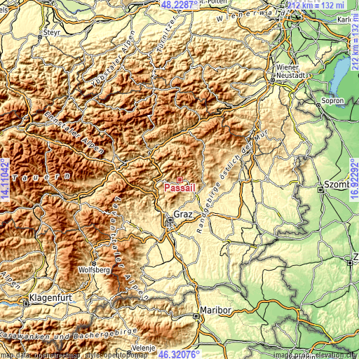 Topographic map of Passail