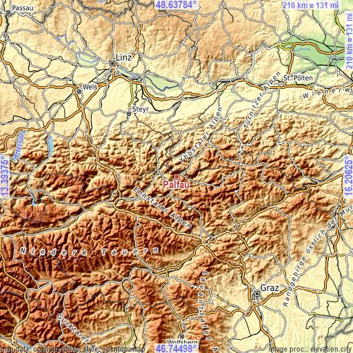 Topographic map of Palfau