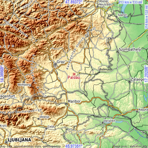 Topographic map of Paldau