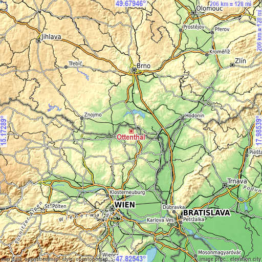 Topographic map of Ottenthal