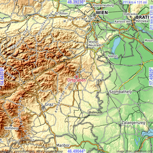 Topographic map of Ortgraben