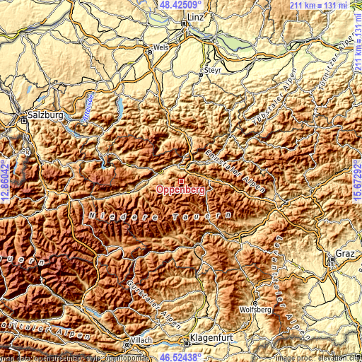 Topographic map of Oppenberg