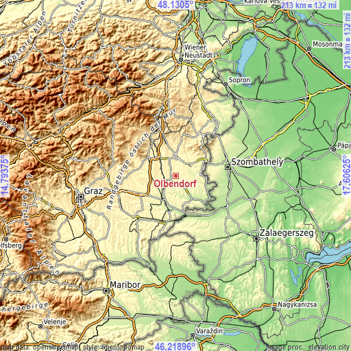 Topographic map of Olbendorf