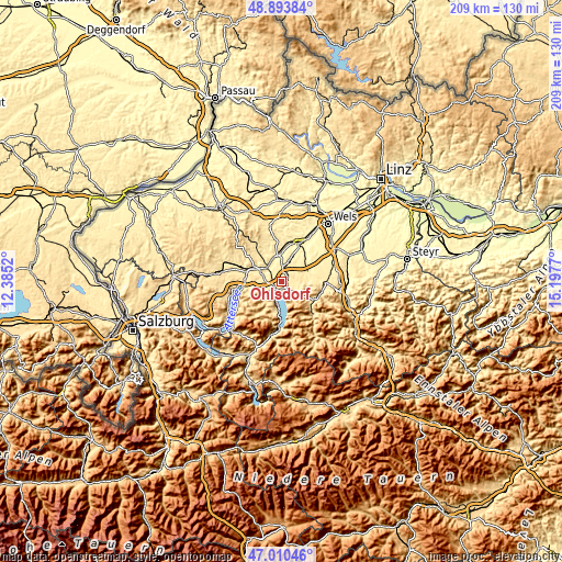 Topographic map of Ohlsdorf