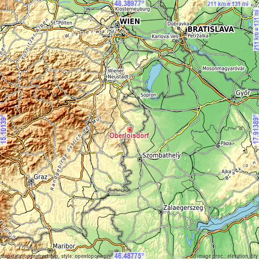 Topographic map of Oberloisdorf