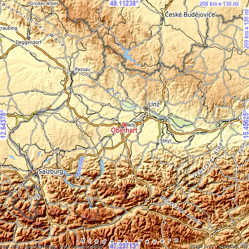 Topographic map of Oberhart