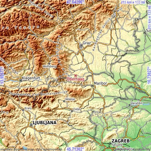 Topographic map of Oberhaag