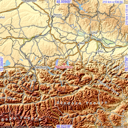 Topographic map of Neukirchen