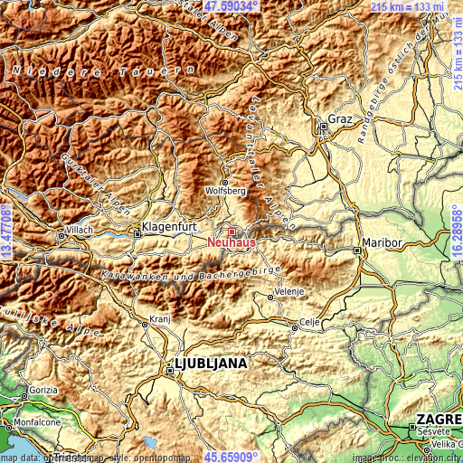 Topographic map of Neuhaus