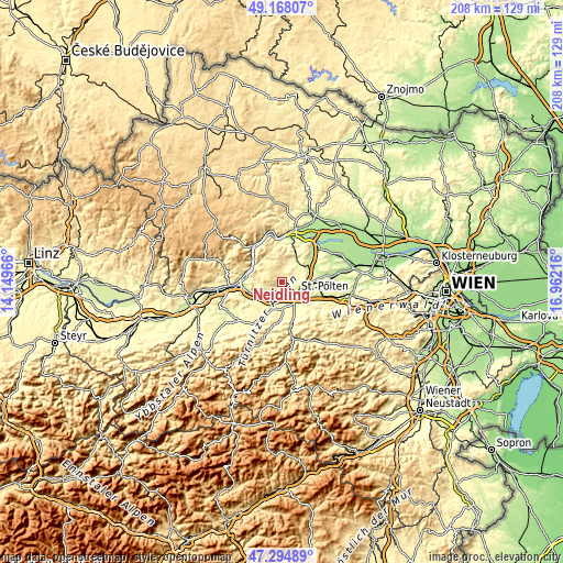 Topographic map of Neidling