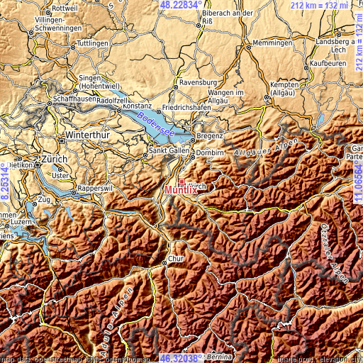 Topographic map of Muntlix