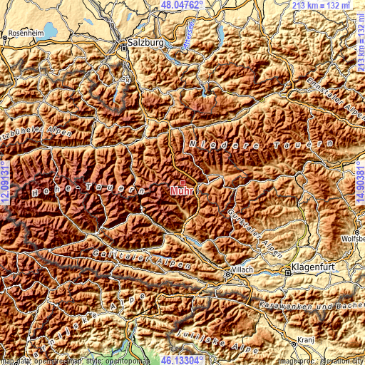 Topographic map of Muhr