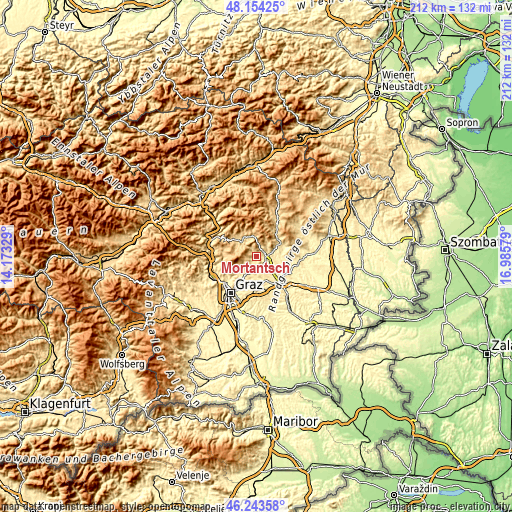 Topographic map of Mortantsch