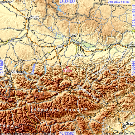 Topographic map of Molln