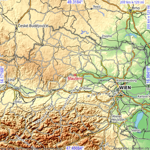 Topographic map of Mautern