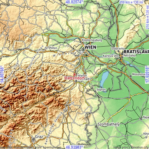 Topographic map of Matzendorf