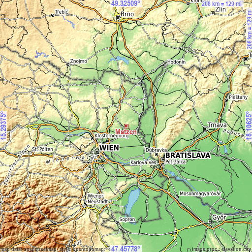 Topographic map of Matzen