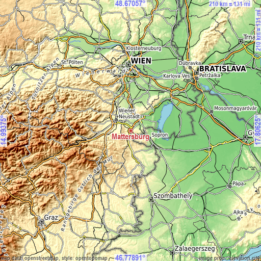 Topographic map of Mattersburg