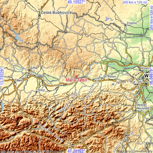 Topographic map of Maria Taferl