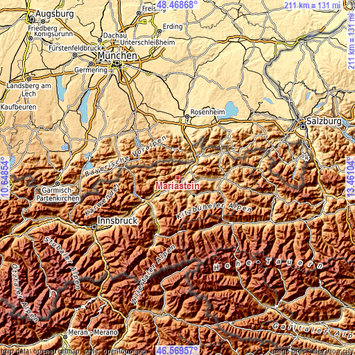 Topographic map of Mariastein
