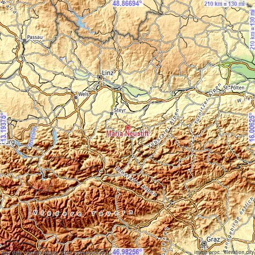 Topographic map of Maria Neustift