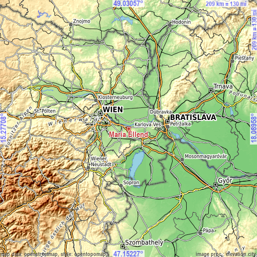 Topographic map of Maria Ellend