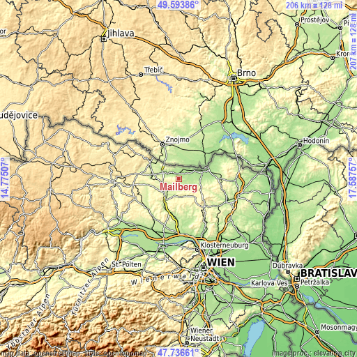 Topographic map of Mailberg