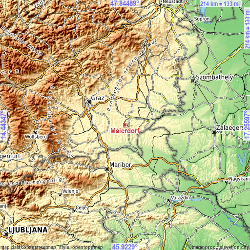 Topographic map of Maierdorf