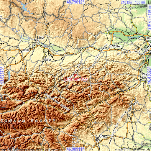 Topographic map of Lunz am See